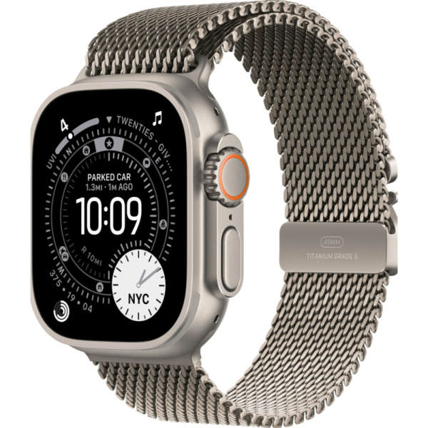 Смарт-часы Apple Watch Ultra 3, 49 мм, Natural Titanium Milanese Natural Loop M 1