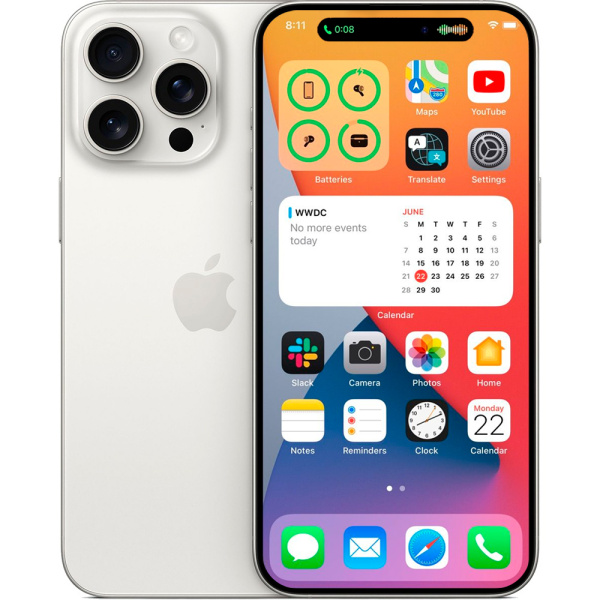 iPhone 15 Pro Max белый (white titanium) – купить в Москве, цена